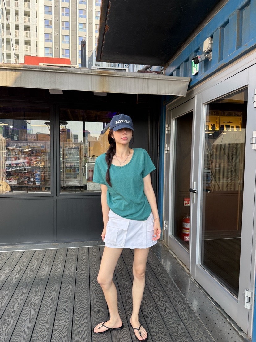 LUMIPLE東大門實拍韓國女裝新款推薦休閑26夏季T恤亞麻布LUMIPLET恤
