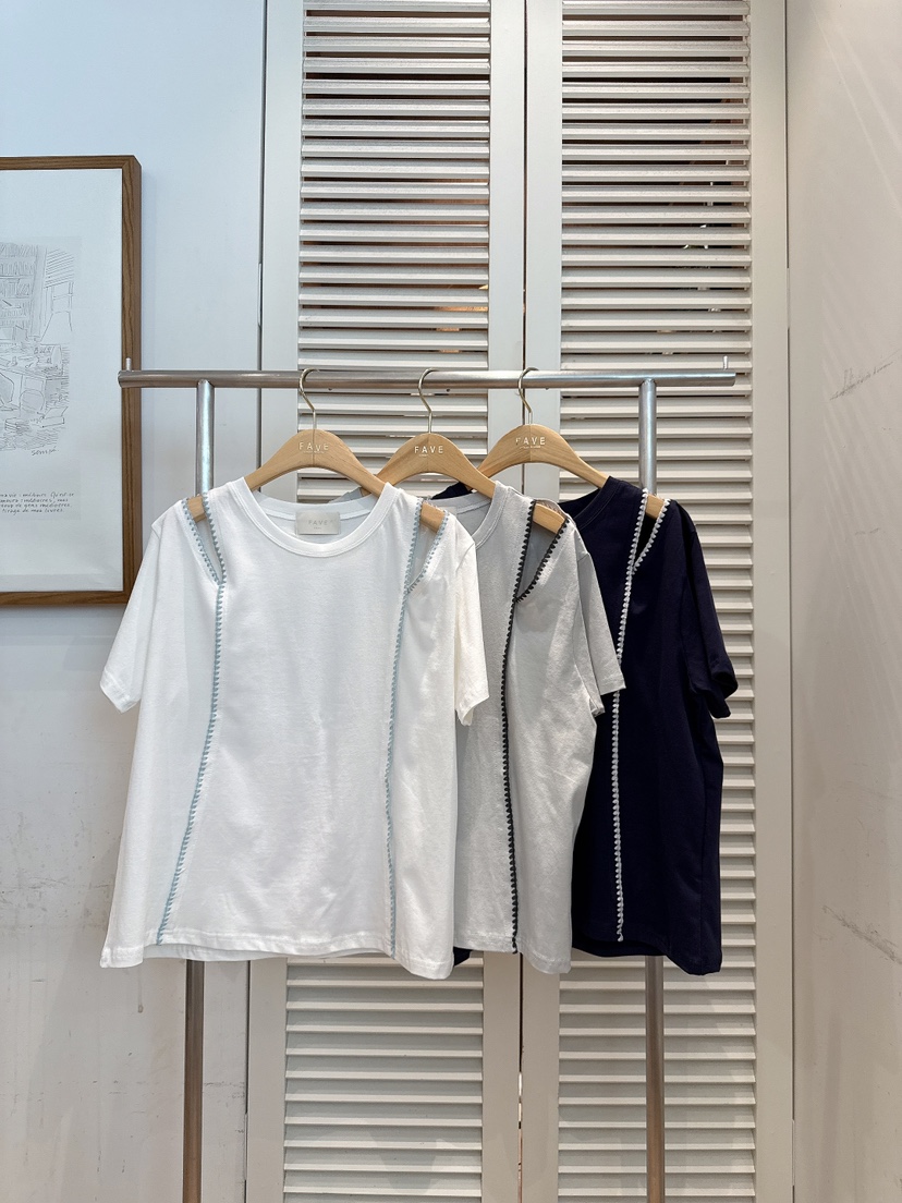 FAVE-L韓國直郵實拍女士新品人氣休閑熱賣職業推薦26春夏T恤FAVE-LT恤