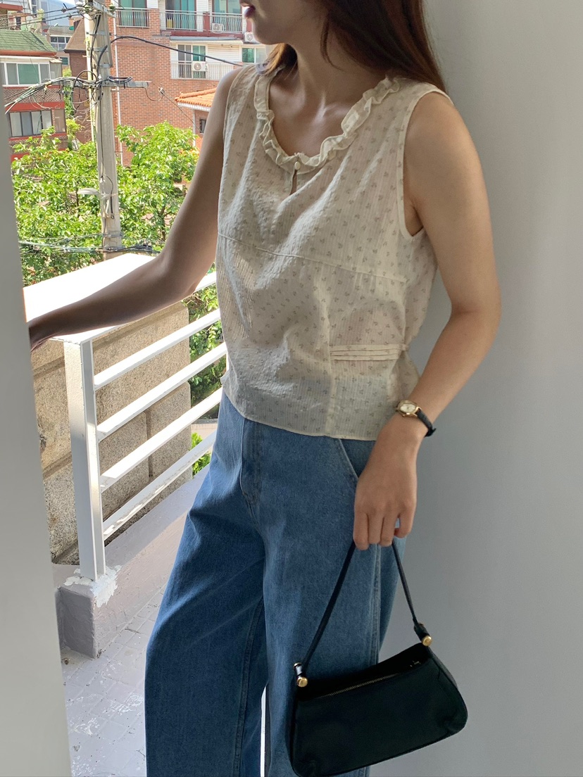 BLEECKER韓國代購女士新款推薦26春夏職業吊帶背心BL花朵BLEECKER吊帶/背心