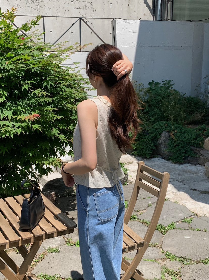 BLEECKER韓國代購女士新款推薦26春夏職業吊帶背心BL花朵BLEECKER吊帶/背心