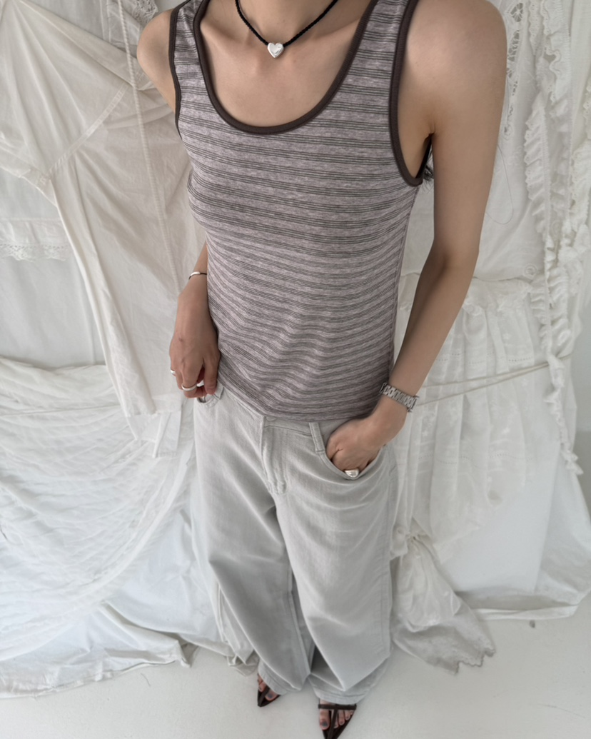 HOWDY/FACT THE NERD韓國直郵實拍女裝新款26春夏吊帶背心HOWDY/FACT THE NERD吊帶/背心