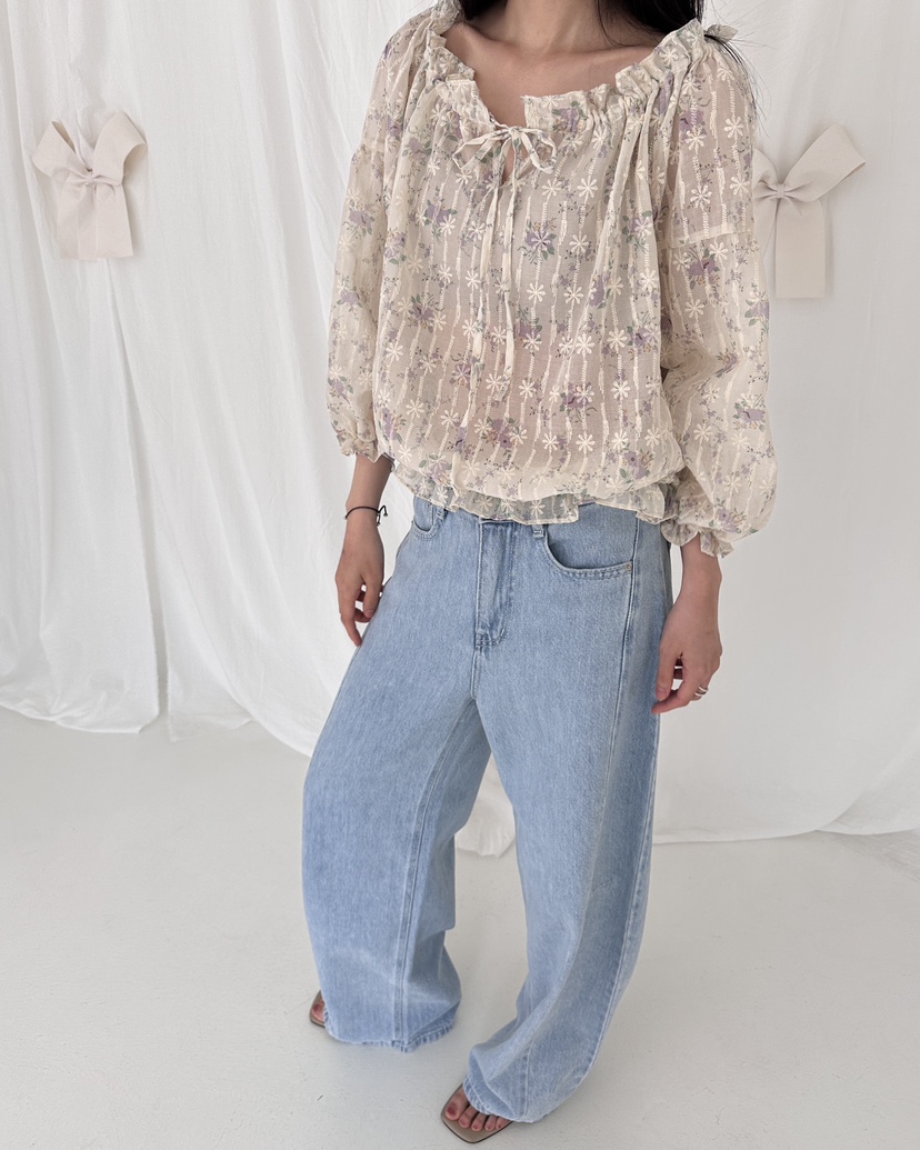 HOWDY/FACT THE NERD韓國直郵女裝新品26夏季牛仔褲天絲HOWDY/FACT THE NERD牛仔褲