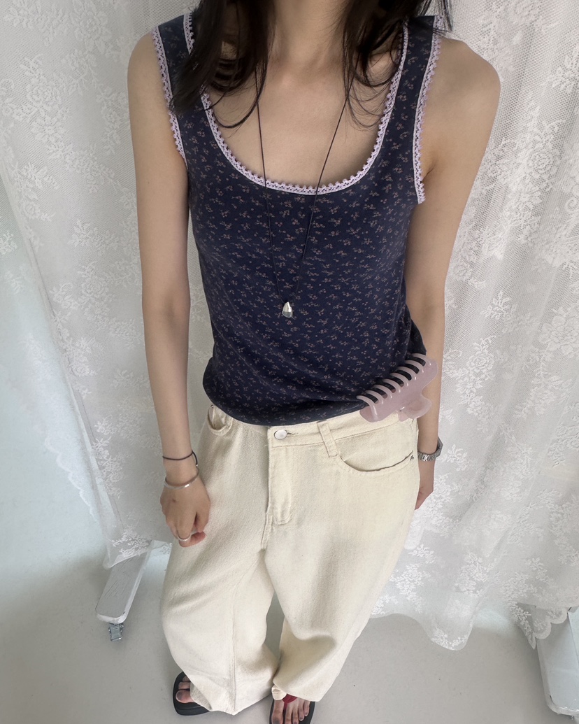 HOWDY/FACT THE NERD東大門實拍韓國女士新品26夏季吊帶背心不含項鏈HOWDY/FACT THE NERD吊帶/背心