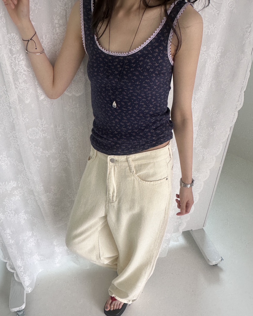 HOWDY/FACT THE NERD東大門實拍韓國女士新品26夏季吊帶背心不含項鏈HOWDY/FACT THE NERD吊帶/背心