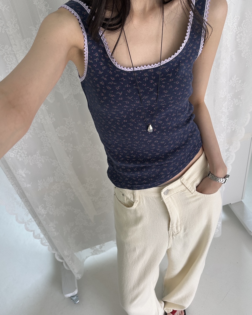 HOWDY/FACT THE NERD東大門實拍韓國女士新品26夏季吊帶背心不含項鏈HOWDY/FACT THE NERD吊帶/背心