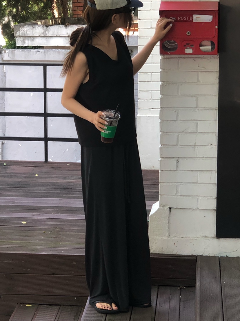 ONDO-P韓國東大門直郵女士新款熱賣休閑休閑褲莫代爾荷葉邊ONDO-P休閑褲