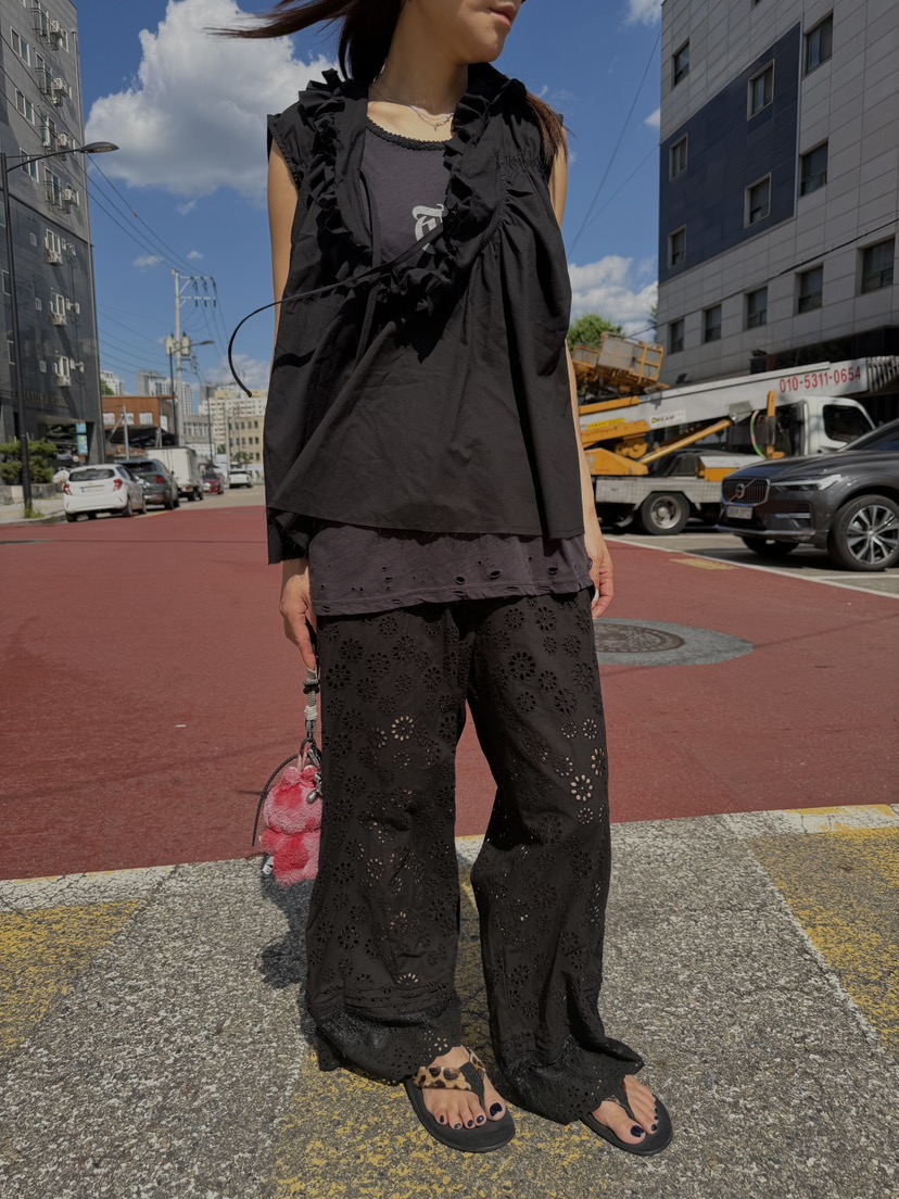 FRANC—L韓國直郵女裝新品26夏季職業襯衫蕾絲衫不含內搭BLFRANC襯衫/蕾絲衫圖色2