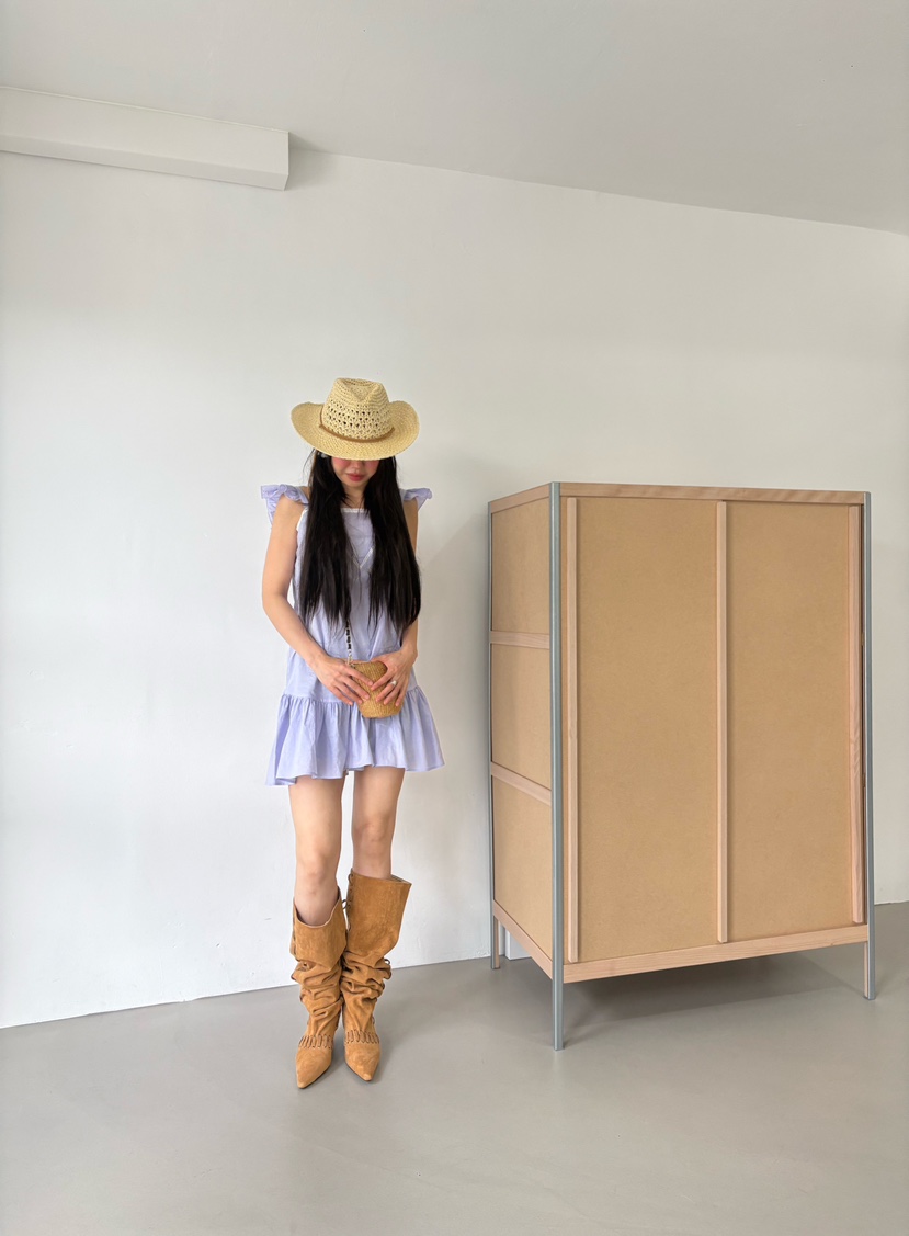 PLATFORM-L韓國東大門直郵女裝新款人氣連衣裙不含配飾復古PLATFORM連衣裙