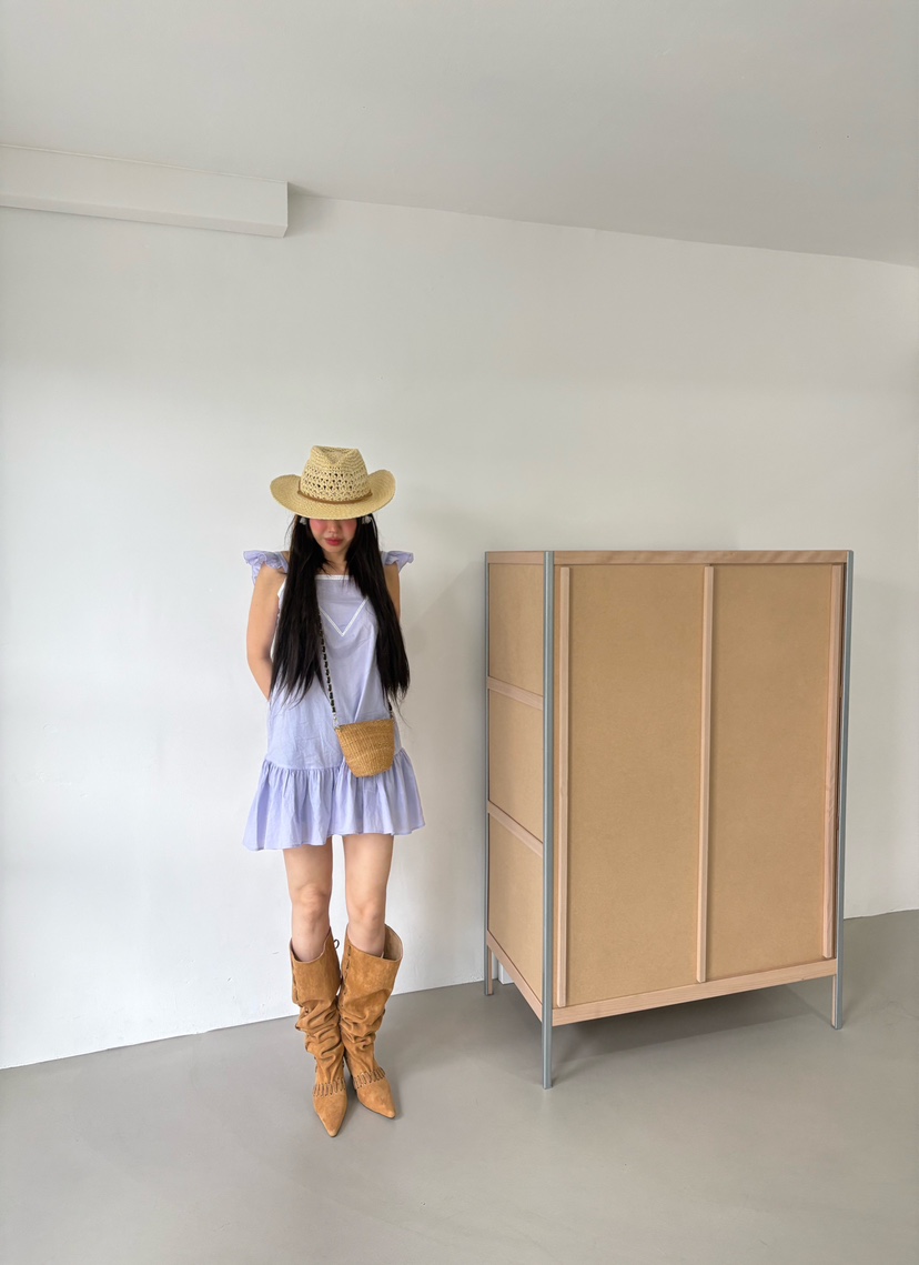 PLATFORM-L韓國東大門直郵女裝新款人氣連衣裙不含配飾復古PLATFORM連衣裙