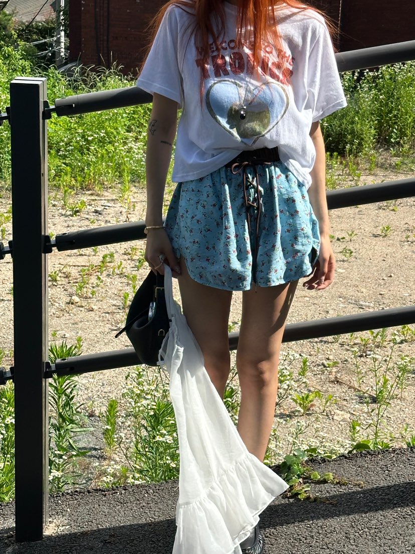 ZEROZERO韓國直郵女裝新品熱賣職業休閑26春夏短褲花朵鏤空ZEROZERO短褲圖色2