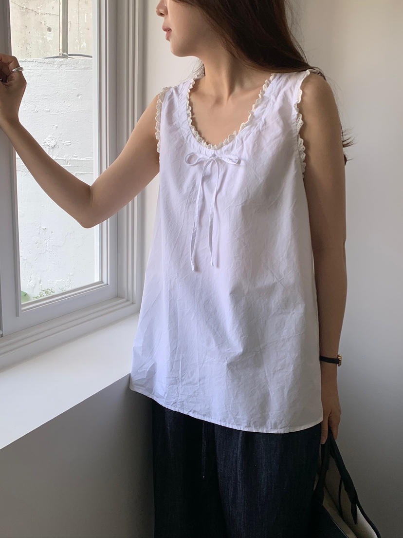 BLEECKER韓國直郵女裝新款休閑時尚人氣推薦吊帶背心BL絲帶BLEECKER吊帶/背心