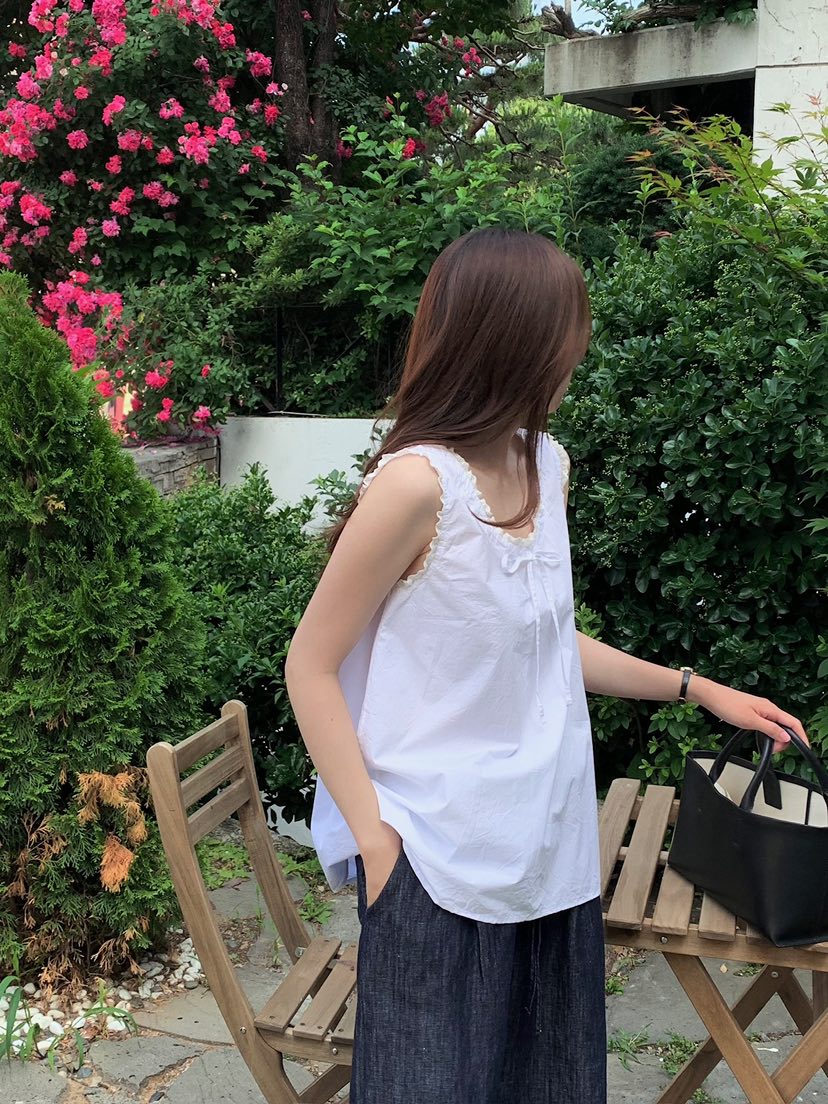 BLEECKER韓國直郵女裝新款休閑時尚人氣推薦吊帶背心BL絲帶BLEECKER吊帶/背心