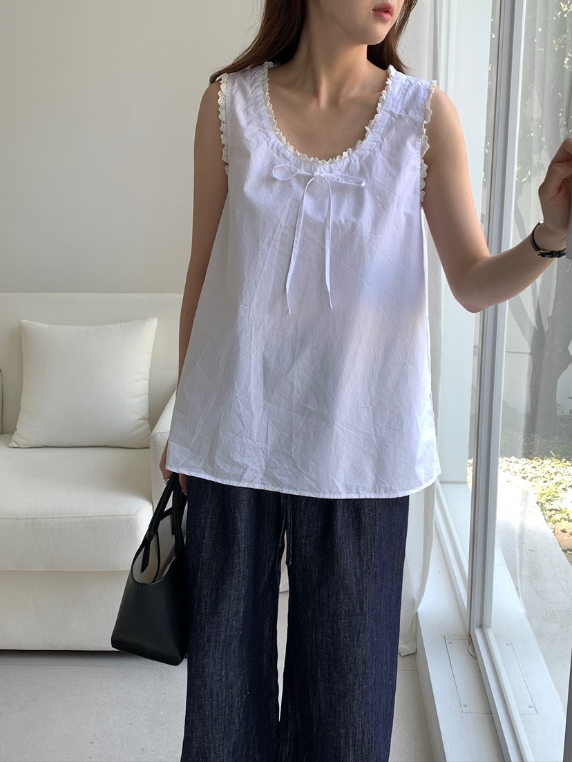 BLEECKER韓國直郵女裝新款休閑時尚人氣推薦吊帶背心BL絲帶BLEECKER吊帶/背心