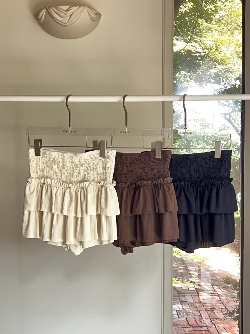 ZEROZERO韓國代購女裝新款26夏季熱賣時尚裙褲荷葉邊層疊ZEROZERO裙褲
