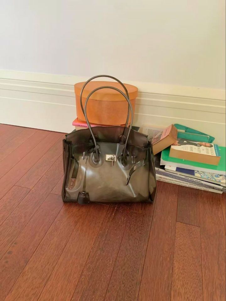 TROUVAILLE韓國代購女士新款時尚26春夏休閑單肩斜跨包透明TROUVAILLE單肩/斜跨包