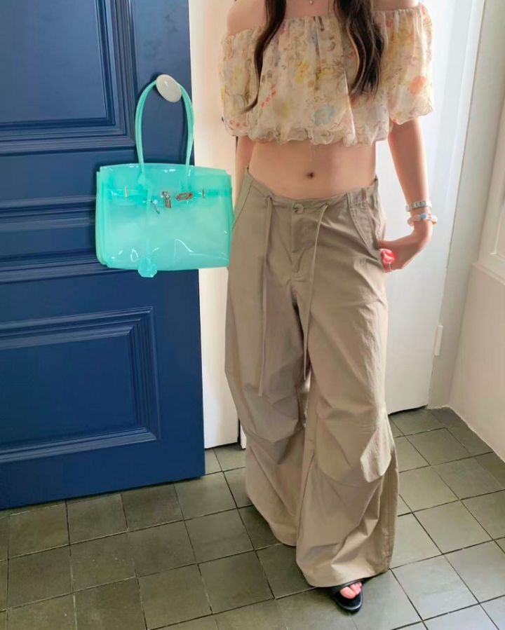 TROUVAILLE韓國代購女士新款時尚26春夏休閑單肩斜跨包透明TROUVAILLE單肩/斜跨包圖色7