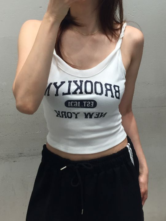 mars韓國直郵實拍女裝新款職業熱賣26春夏26夏季吊帶背心無袖mars吊帶/背心圖色1
