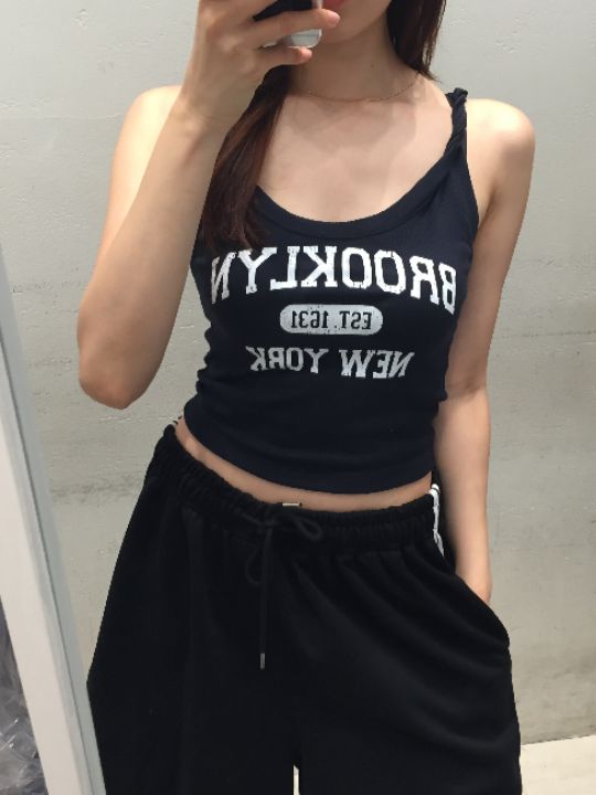 mars韓國直郵實拍女裝新款職業熱賣26春夏26夏季吊帶背心無袖mars吊帶/背心圖色2
