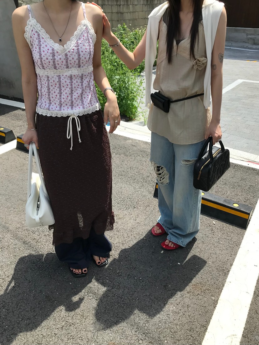 ESCHER韓國直郵女士新款26夏季人氣推薦熱賣休閑吊帶背心BLESCHER吊帶/背心