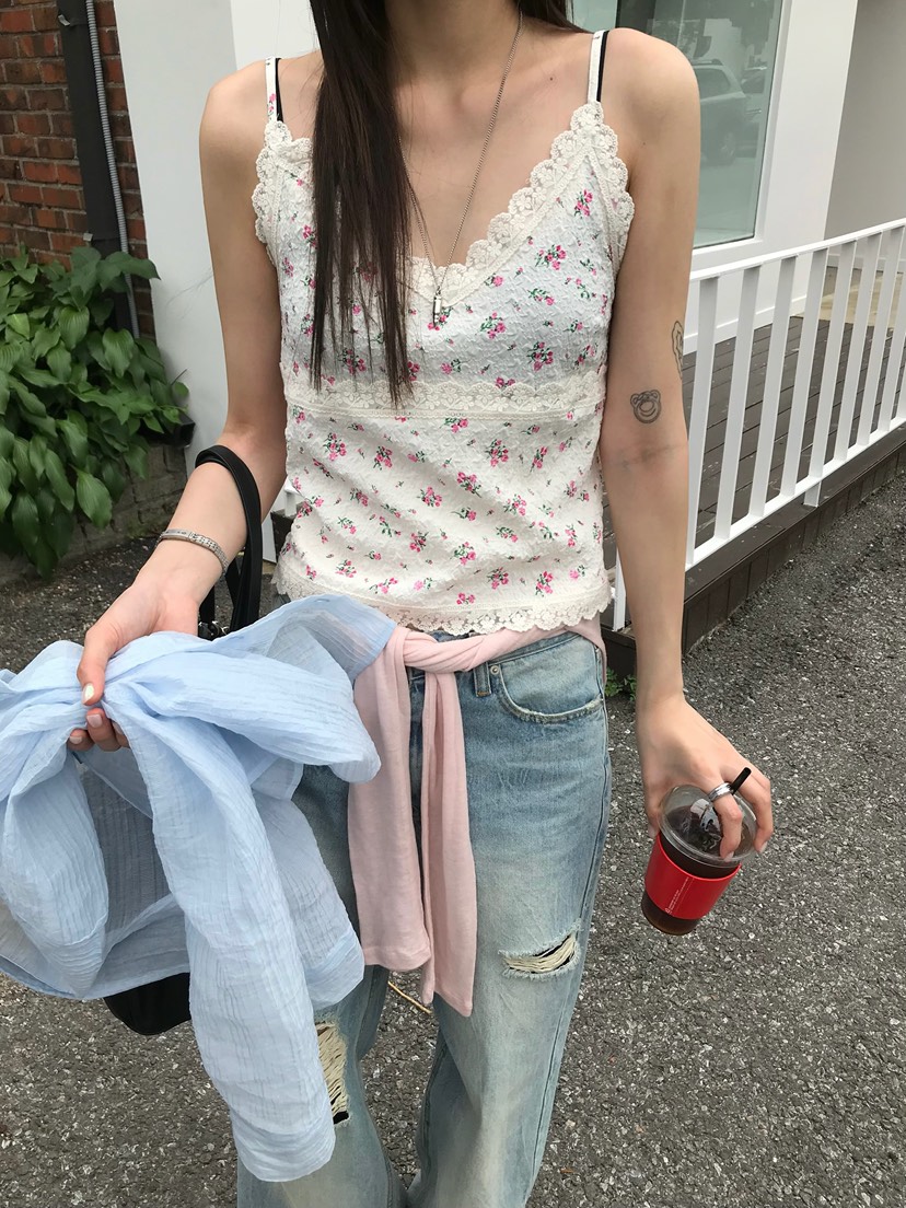 ESCHER韓國直郵女士新款26夏季人氣推薦熱賣休閑吊帶背心BLESCHER吊帶/背心