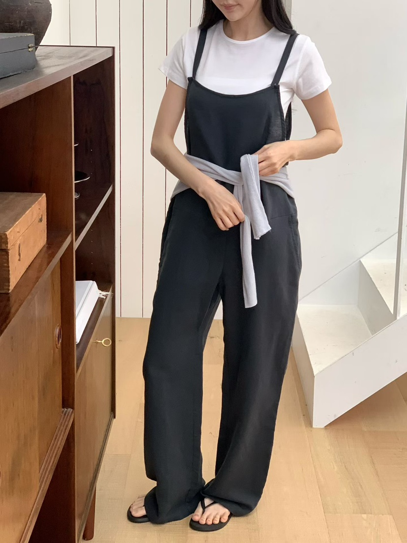 BINUS韓國直郵實拍女裝新品熱賣時尚職業休閑背帶褲不含內搭BINUS背帶褲