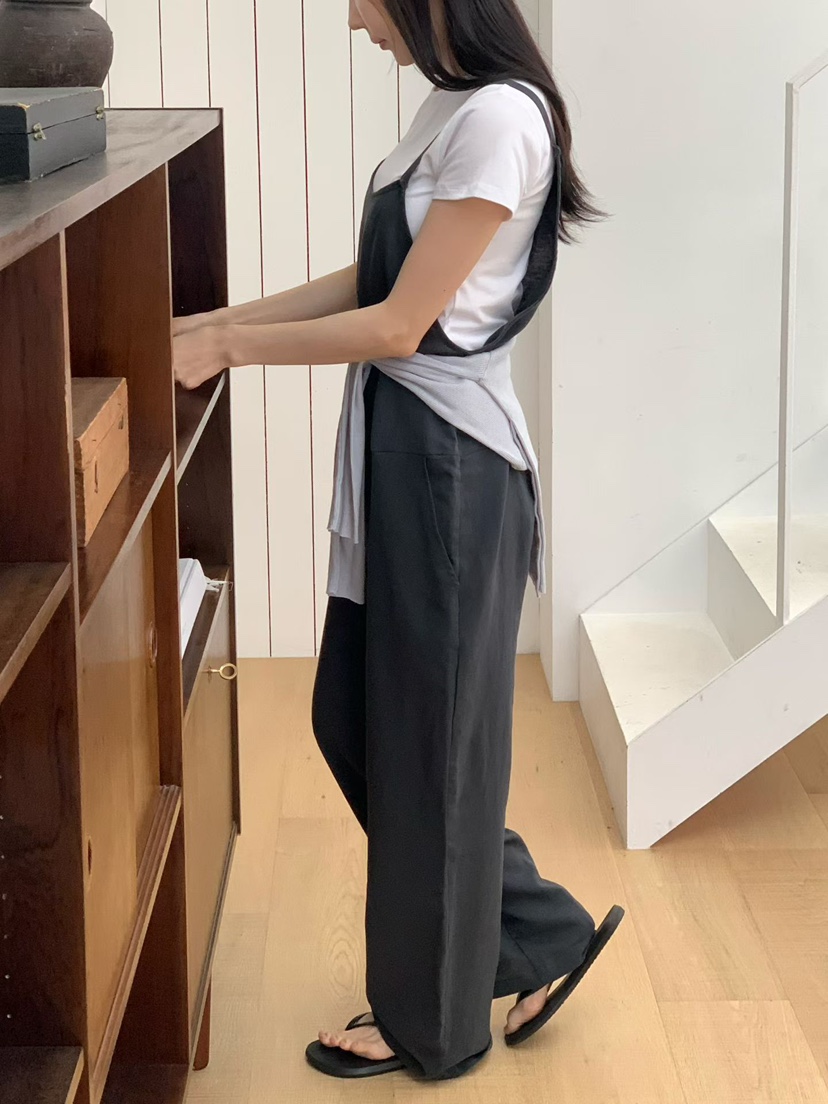 BINUS韓國直郵實拍女裝新品熱賣時尚職業休閑背帶褲不含內搭BINUS背帶褲