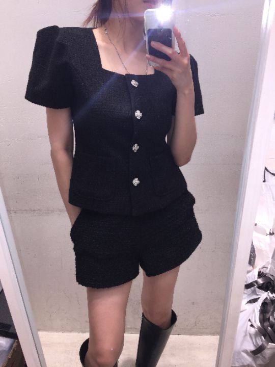 mars韓國東大門直郵女士新款26夏季26春夏西裝西服粗花呢mars西裝/西服