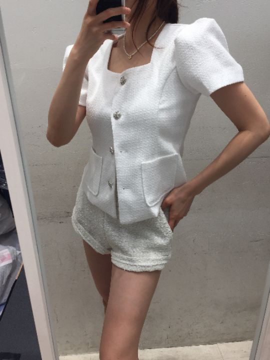 mars韓國東大門直郵女士新款26夏季26春夏西裝西服粗花呢mars西裝/西服