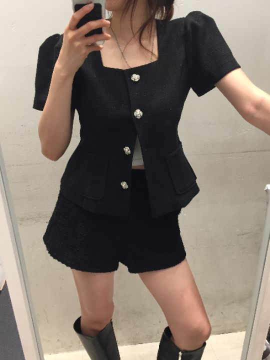 mars韓國東大門直郵女士新款26夏季26春夏西裝西服粗花呢mars西裝/西服