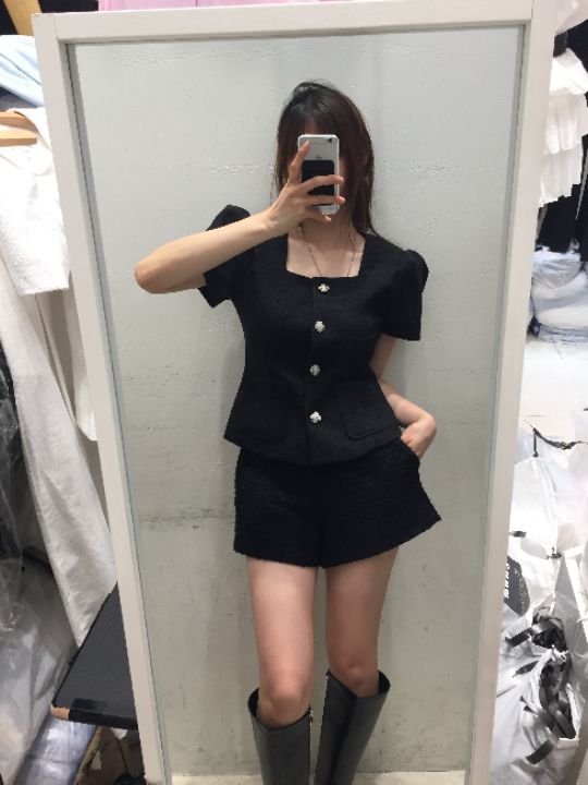 mars韓國東大門直郵女士新款26夏季26春夏西裝西服粗花呢mars西裝/西服