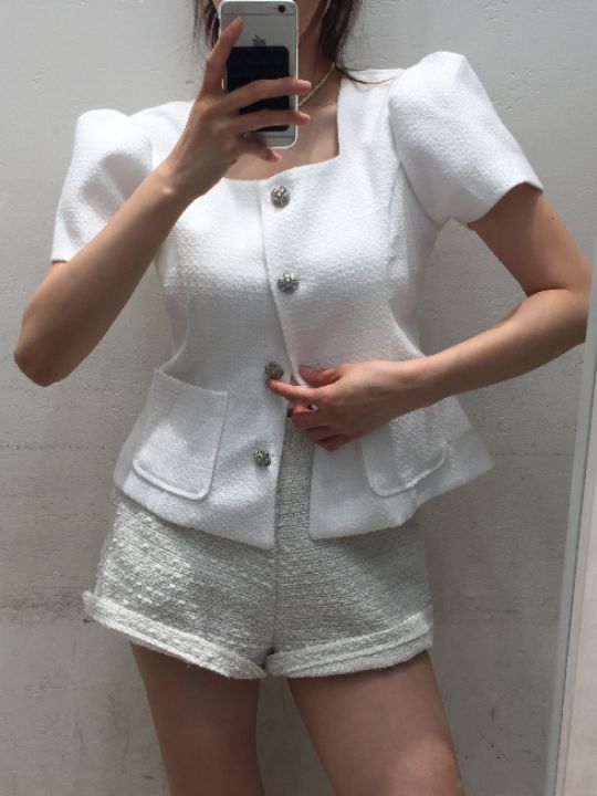mars韓國東大門直郵女士新款26夏季26春夏西裝西服粗花呢mars西裝/西服