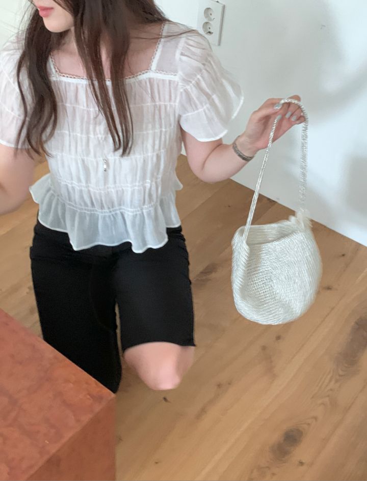 CRONG韓國直郵女士新品休閑職業熱賣26春夏時尚襯衫蕾絲衫CRONG襯衫/蕾絲衫