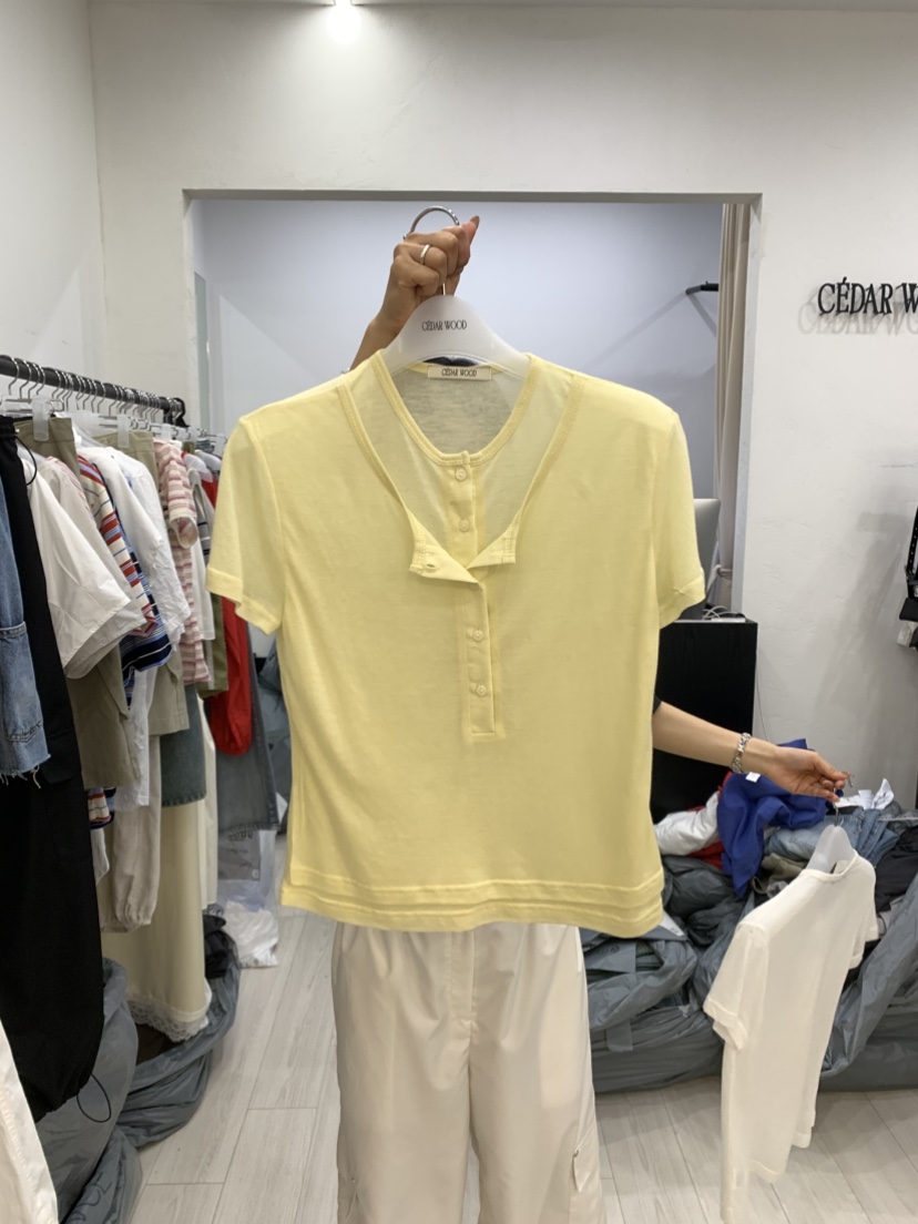 CEDARWOOD韓國直郵女士新品26夏季職業休閑時尚熱賣推薦T恤CEDAR WOODT恤圖色1