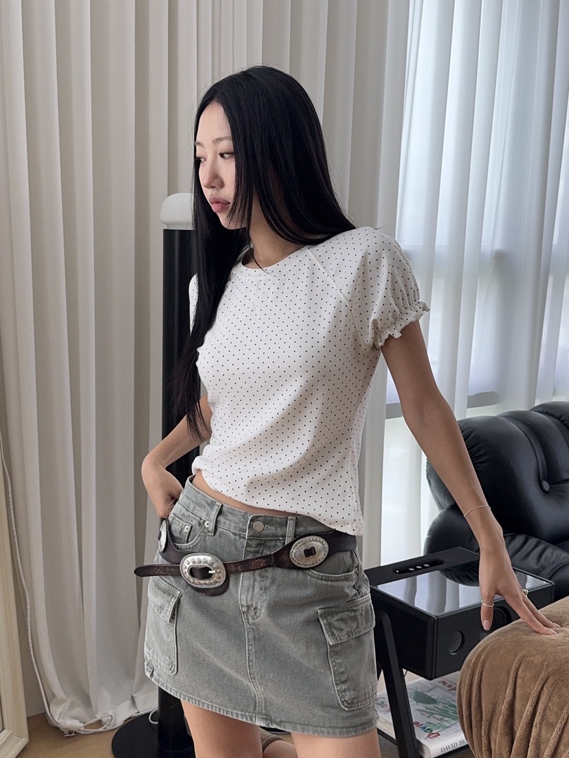 SUNDER MARKET韓國東大門直郵女裝新品職業時尚26夏季T恤SUNDER MARKETT恤