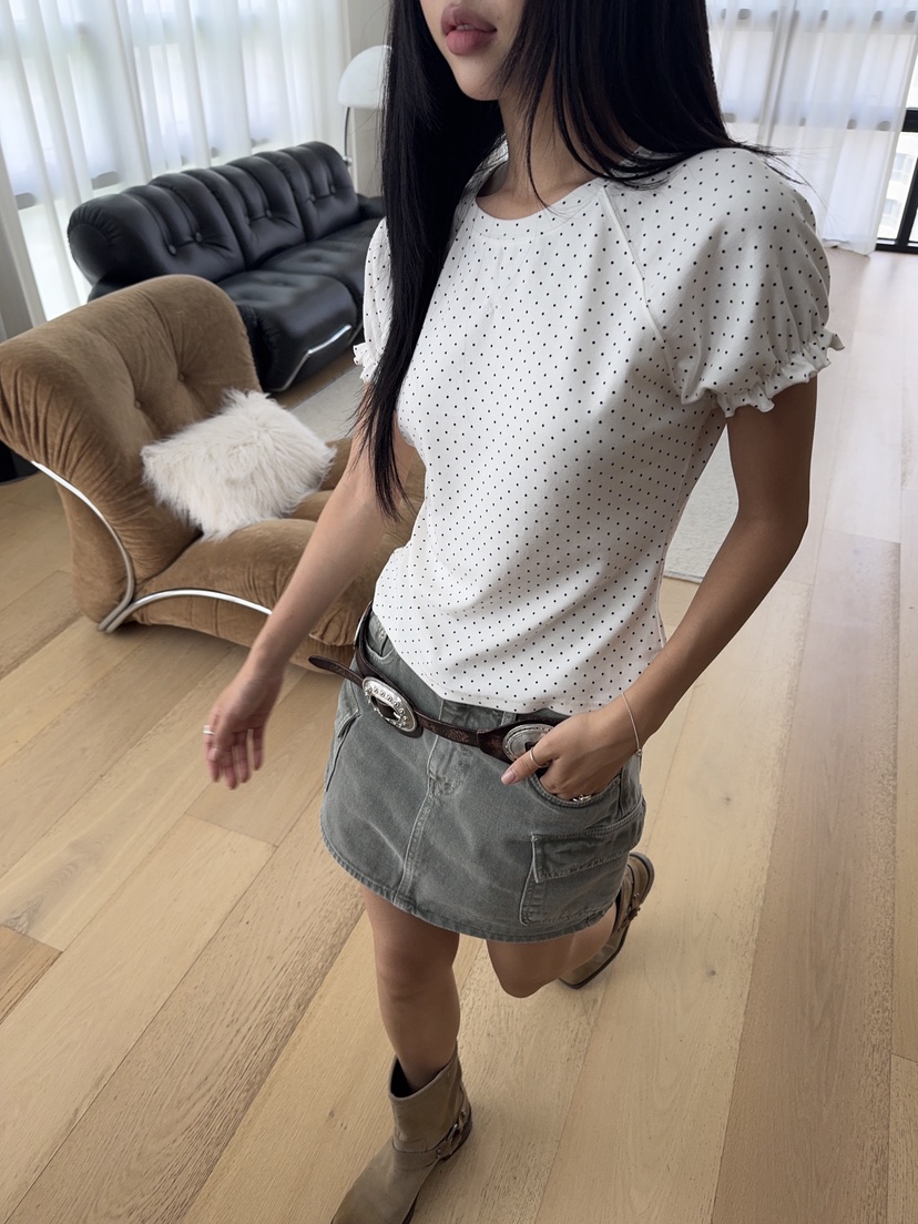 SUNDER MARKET韓國東大門直郵女裝新品職業時尚26夏季T恤SUNDER MARKETT恤