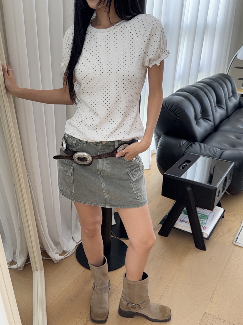 SUNDER MARKET韓國東大門直郵女裝新品職業時尚26夏季T恤SUNDER MARKETT恤