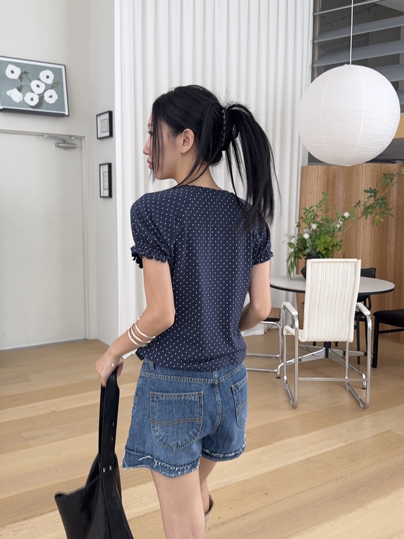 SUNDER MARKET韓國東大門直郵女裝新品職業時尚26夏季T恤SUNDER MARKETT恤