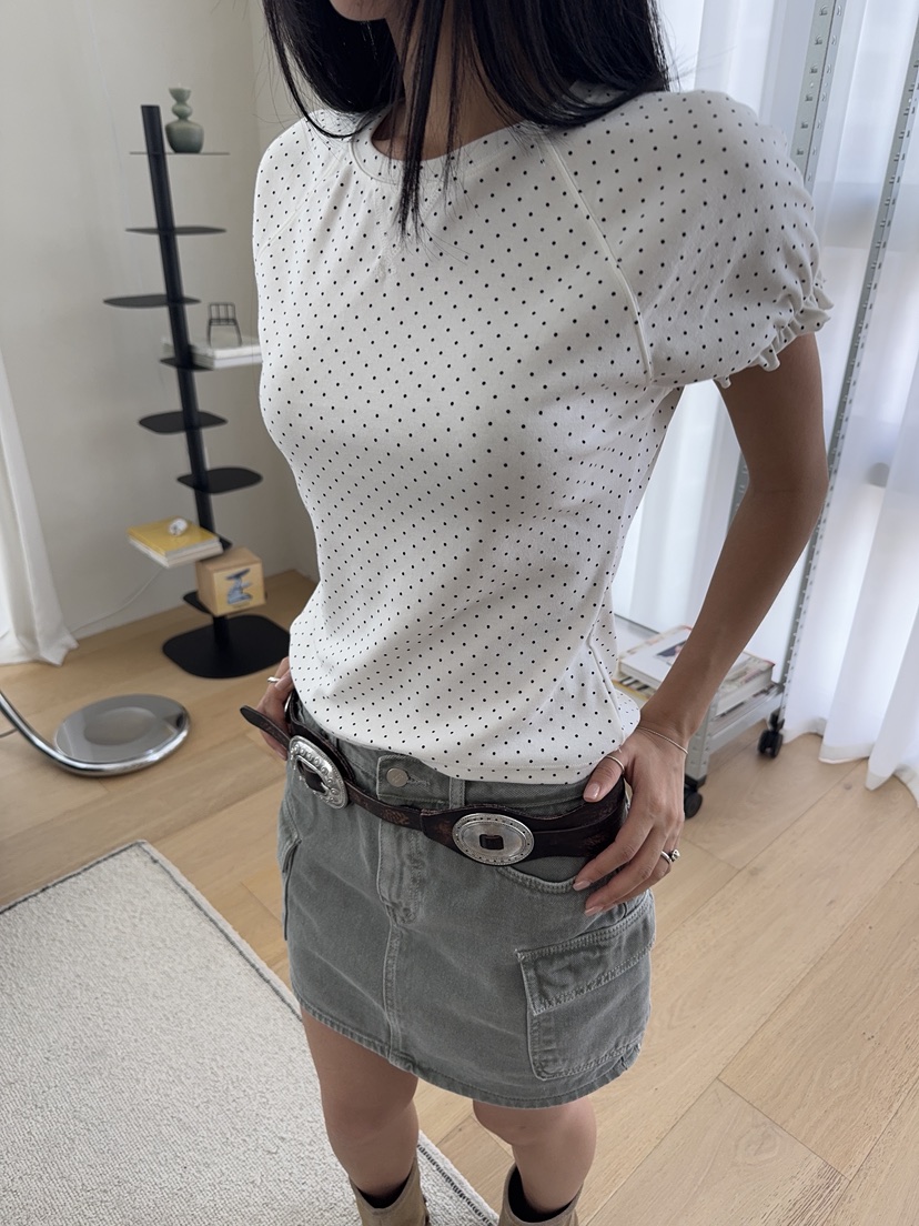 SUNDER MARKET韓國東大門直郵女裝新品職業時尚26夏季T恤SUNDER MARKETT恤圖色2