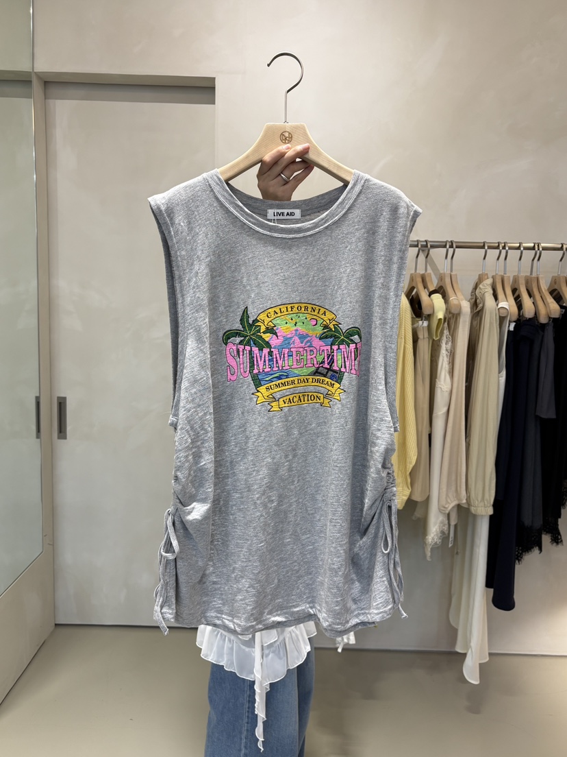 LIVE AID-P韓國東大門代購女士新款職業推薦26夏季吊帶背心LIVE AID-P吊帶/背心圖色2