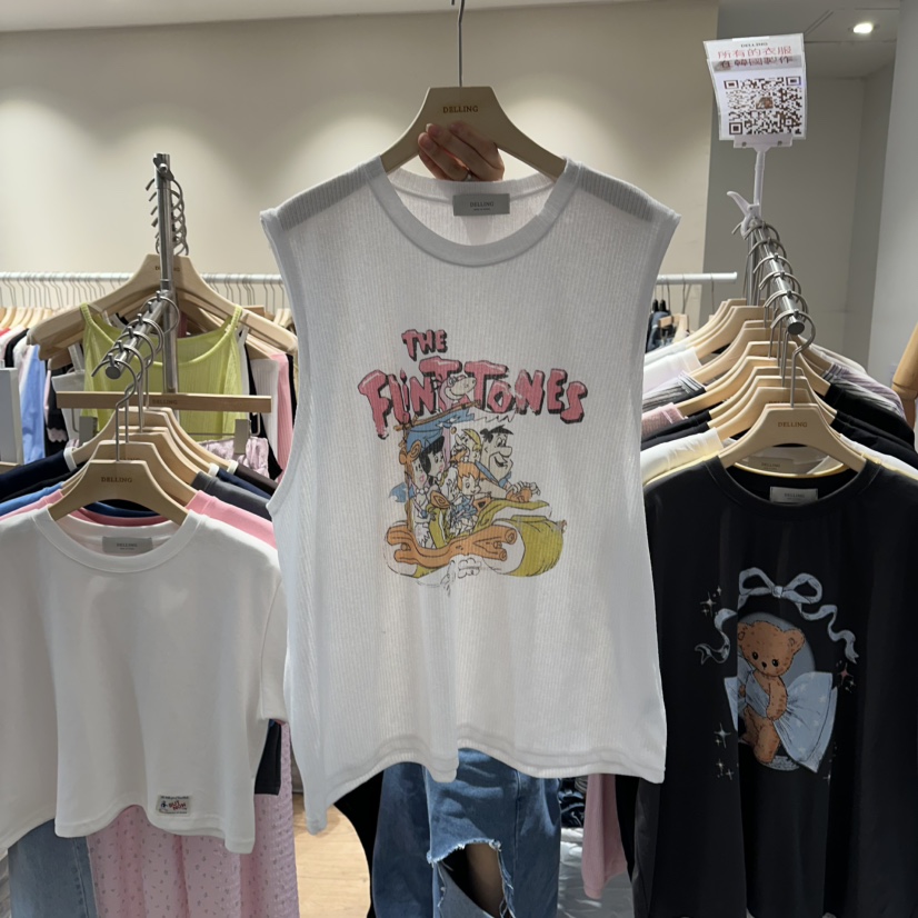 DELLING東大門實拍韓國女裝新款26春夏熱賣推薦時尚吊帶背心DELLING吊帶/背心圖色1
