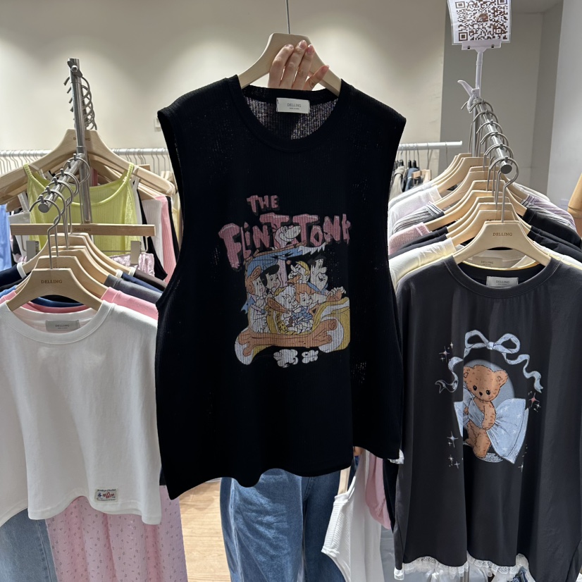 DELLING東大門實拍韓國女裝新款26春夏熱賣推薦時尚吊帶背心DELLING吊帶/背心圖色2
