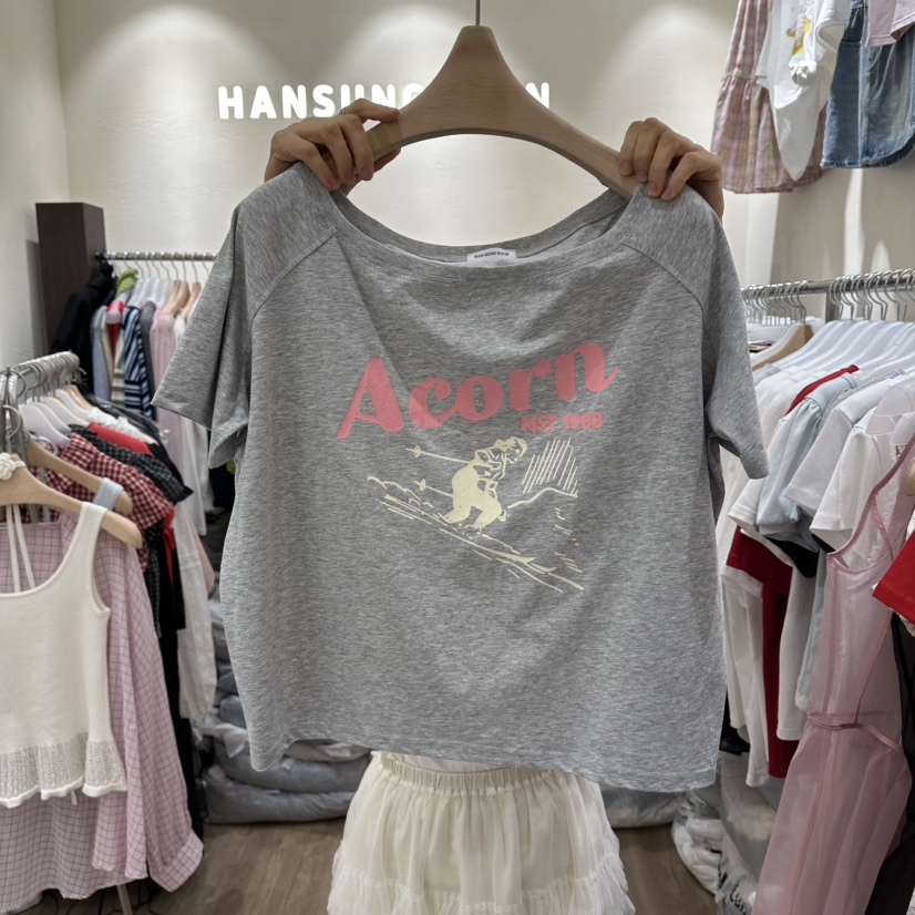 HANSUNGHYUN韓國直郵女士新款人氣26夏季時尚休閑熱賣T恤HANSUNGHYUNT恤圖色1