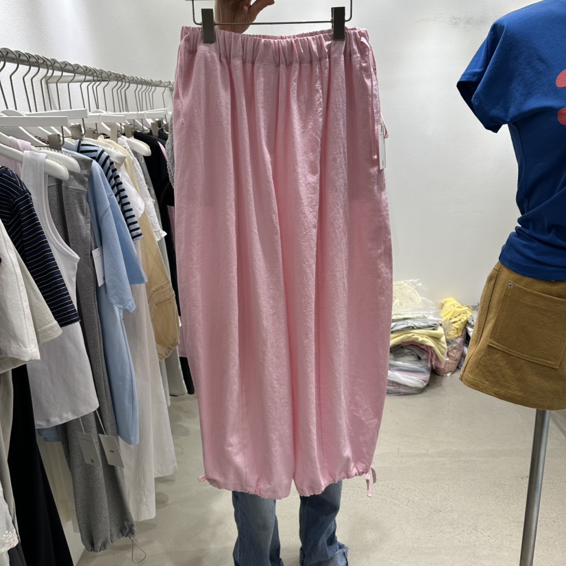 INNI韓國直郵女士新款推薦時尚26夏季熱賣休閑休閑褲亞麻inni休閑褲圖色2