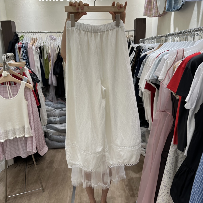 HANSUNGHYUN韓國代購女裝新品26春夏職業休閑褲闊腿褲棉質HANSUNGHYUN休閑褲