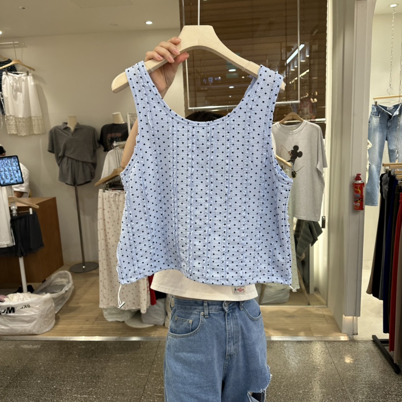 DELLING韓國代購女士新款熱賣26春夏26夏季推薦職業吊帶背心DELLING吊帶/背心