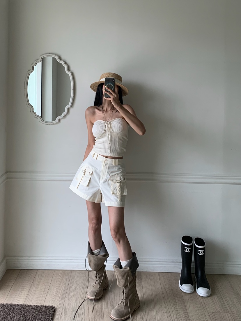 BADCALM韓國代購女裝新款職業26春夏推薦人氣時尚短褲工裝BADCALM短褲