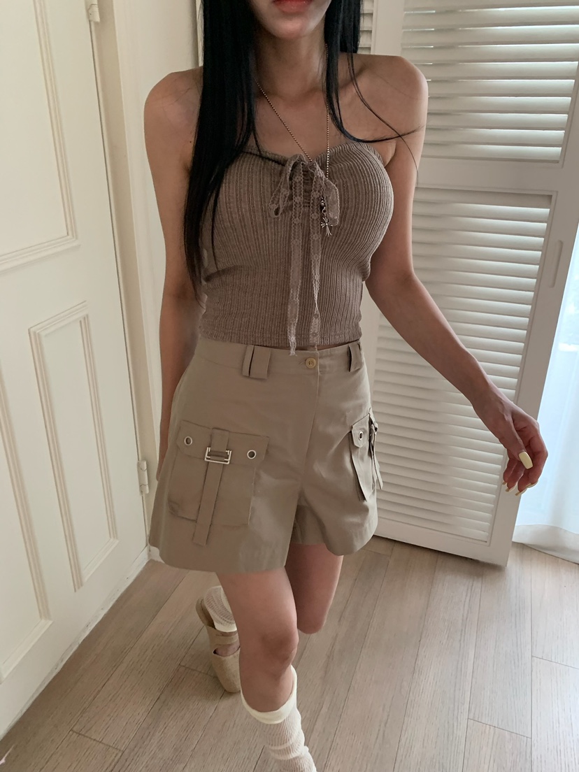 BADCALM韓國代購女裝新款職業26春夏推薦人氣時尚短褲工裝BADCALM短褲