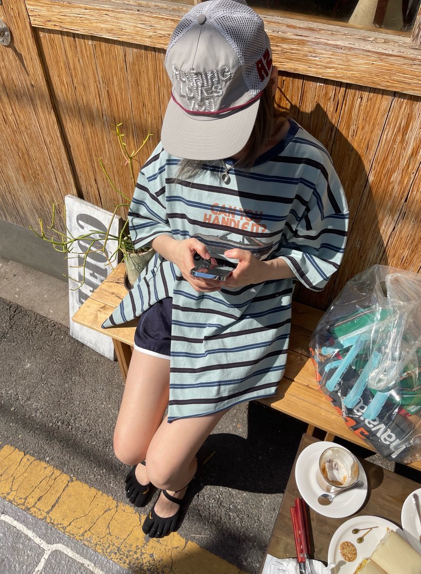 CRACKERS韓國代購女士新款人氣時尚職業休閑26夏季T恤復古CRACKERST恤