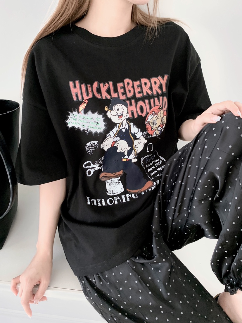 MAISONDEGLORY東大門實拍韓國女士新品休閑26夏季T恤大力水手MAISON DE GLORYT恤圖色2