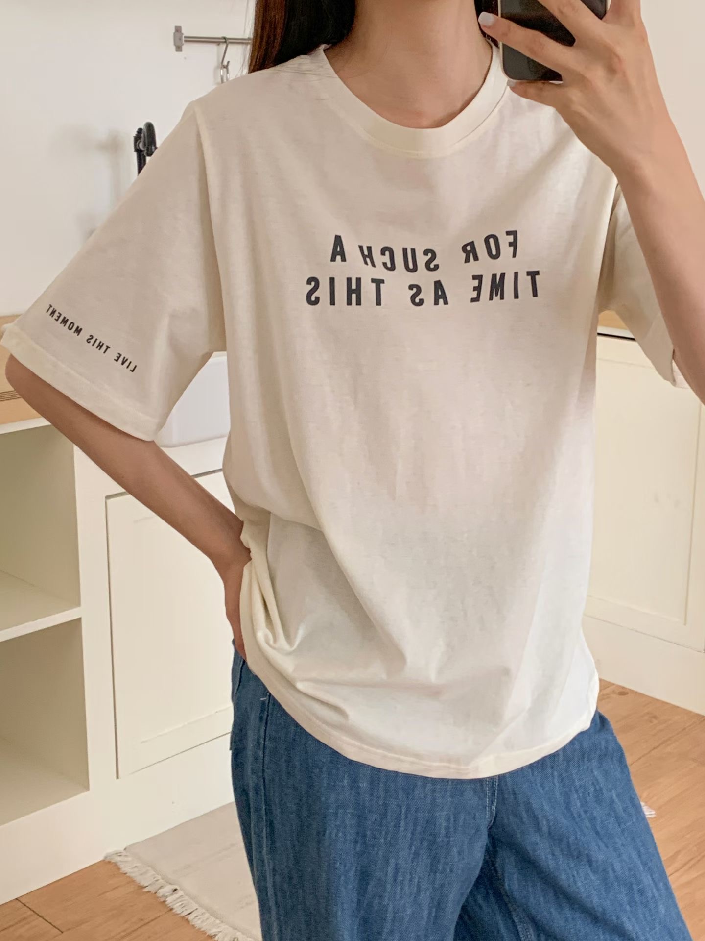 TDOUBLEJ韓國直郵實拍女裝新品26春夏推薦時尚26夏季熱賣T恤TDOUBLEJT恤圖色2